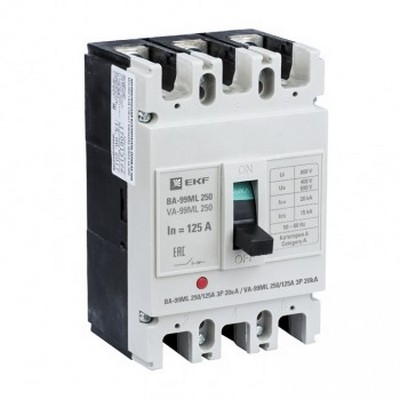 Автоматический выключатель EKF Basic ВА-99МL 250/160 Ампер, 3-полюсный, 20кА
