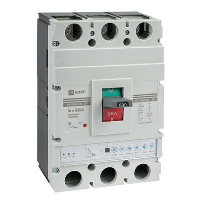 Автоматический выключатель EKF PROxima ВА-99М  630/630 Ампер, 3-полюсный, 65кА, с электронным расцепителем