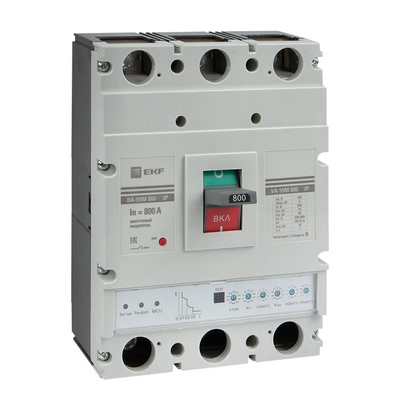 Автоматический выключатель EKF PROxima ВА-99М  800/800 Ампер, 3-полюсный, 75кА, с электронным расцепителем