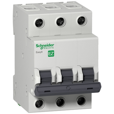 Автоматический выключатель Schneider Electric Easy9, 3-полюса, 6 Ампер, характеристика B, 4,5кА 400В