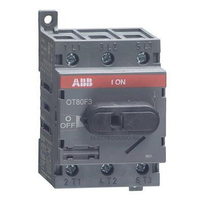 Рубильник ABB OT80F3 до 80А 3-полюсный выключатель нагрузки