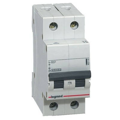 Автоматический выключатель Legrand RX3 20а 4,5кА 2-полюсный характеристика C
