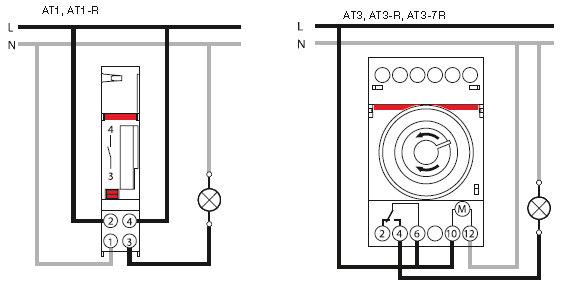 Схема Подключения, Настройка Реле Времени AT1, AT2, AT3 - Фирмы.