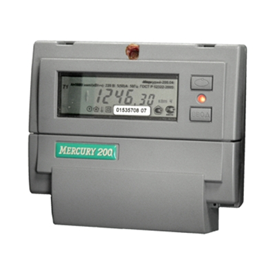 Электросчетчик Меркурий 200.04 5(60)А/220В многотарифный, однофазный, ЖКИ, CAN, PLC